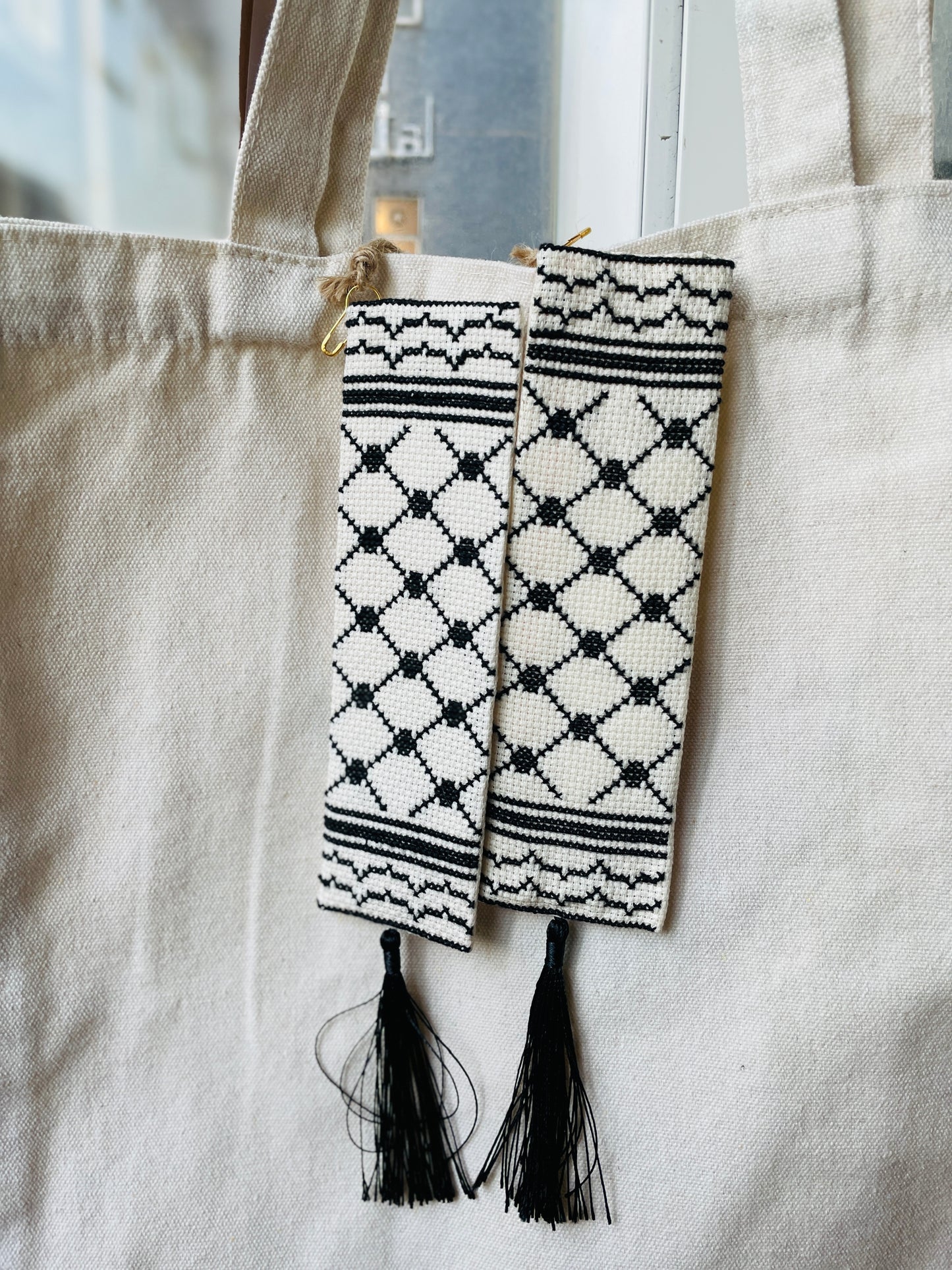 Palestine Keffiye Pattern
Black and white bookmarks