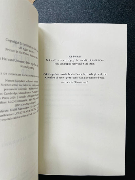 Neither Settler nor Native: The Making and Unmaking of Permanent Minorities