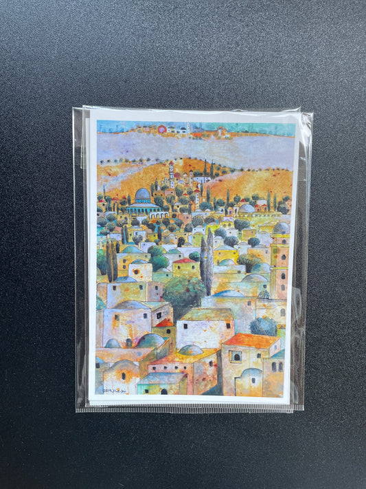 Postcards (A5 size) Old Houses of Jerusalem