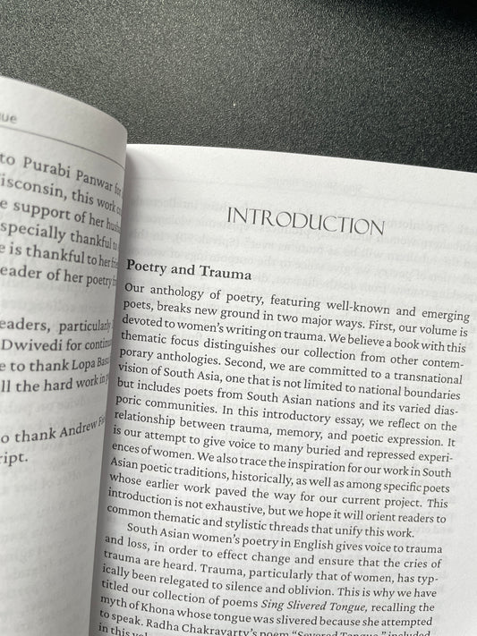 Sing, Slivered Tongue: An Anthology of South Asian Women's Poetry of Trauma in English